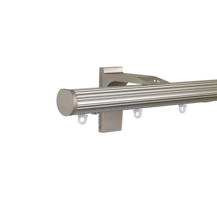 Now M52 28 mm Aluminum Poles Set Single Bracket for 6cm Wave Curtains Champagne