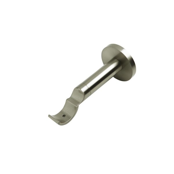 20mm Bracket-Closed, Solid Brass, Satin Nickel, 80mm to Wall