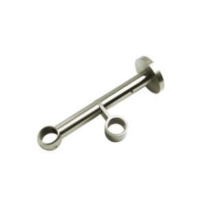 20/20mm Bracket-Double End, Solid Brass, Satin Nickel, 80/150mm to Wall