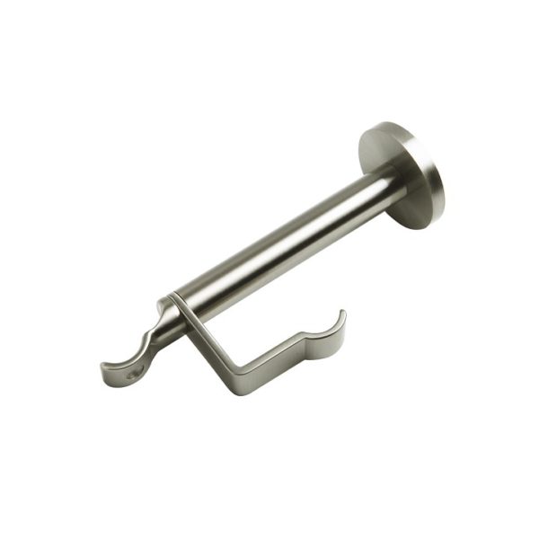 20/20mm Bracket-Double Passing, Solid Brass, Satin Nickel, 80/150mm to Wall
