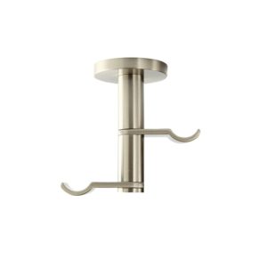 20/20mm Bracket-Double Ceiling, Solid Brass, Satin Nickel, 40/75mm to Ceiling