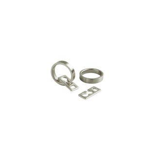 33/29mm Ring, with plastic inside, Solid Brass, Satin Nickel