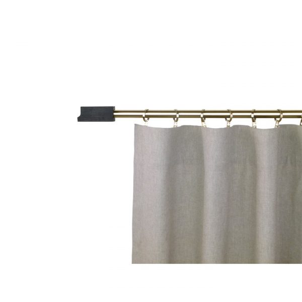 Zen 20 mm Okamoto Finial Brass Curtain Poles Set Double Bracket