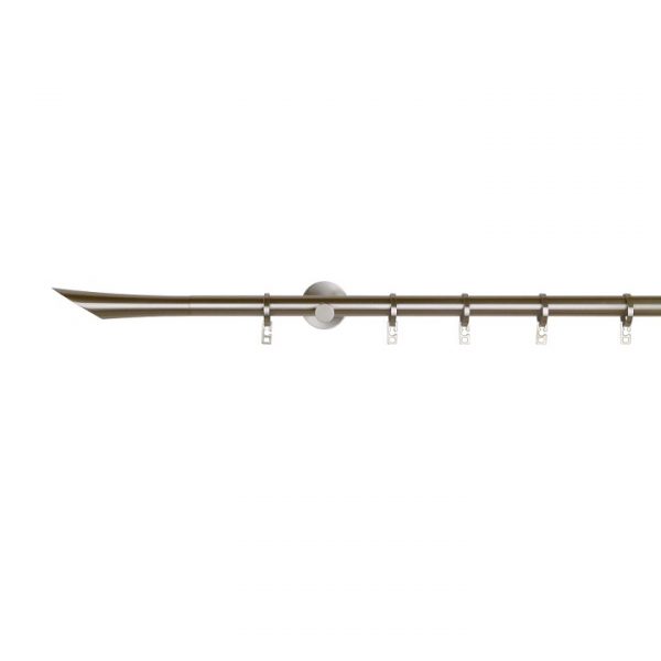 Oslo 20 mm Cut Trumpet Brass Poles Set Ceiling Bracket