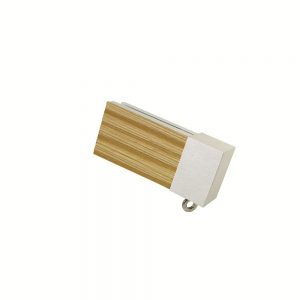 Icon M51 40 x 25 mm Aluminum Wood Facial Poles for Wave Curtains End Return Patent number: EP2514345