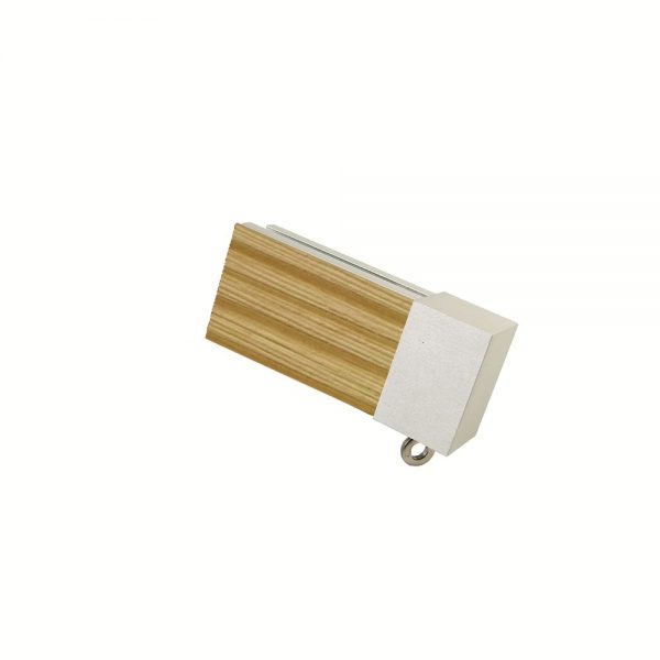 Icon M51 40 x 25 mm Aluminum Wood Facial Poles for Wave Curtains End Return Patent number: EP2514345