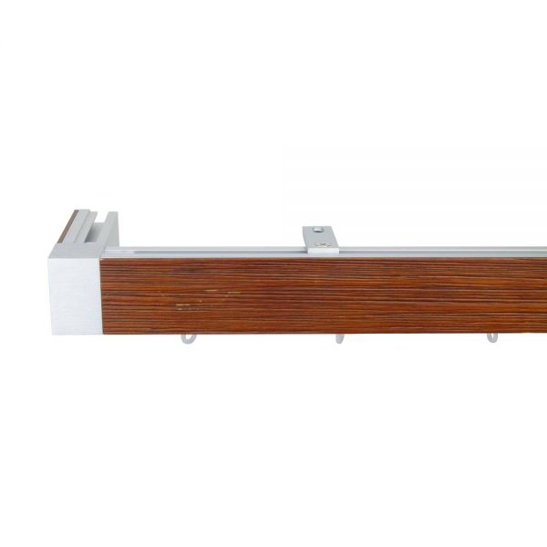 Icon M51 40 x 25 mm Aluminum Wood Facial Pole Set Ceiling Bracket for 6 cm Wave Curtains Textured Dark Oak Patent number: EP2514345