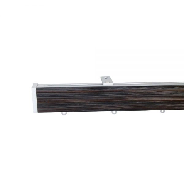 Icon M51 40 x 25 mmAluminum Wood Facial Pole Set Ceiling Bracket for 6 cm Wave Curtains Textured Black Patent number: EP2514345