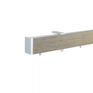 Icon M51 40 x 25 mmAluminum Wood Facial Pole Set Ceiling Bracket for 6 cm Wave Curtains Textured Drift Wood Patent number: EP2514345